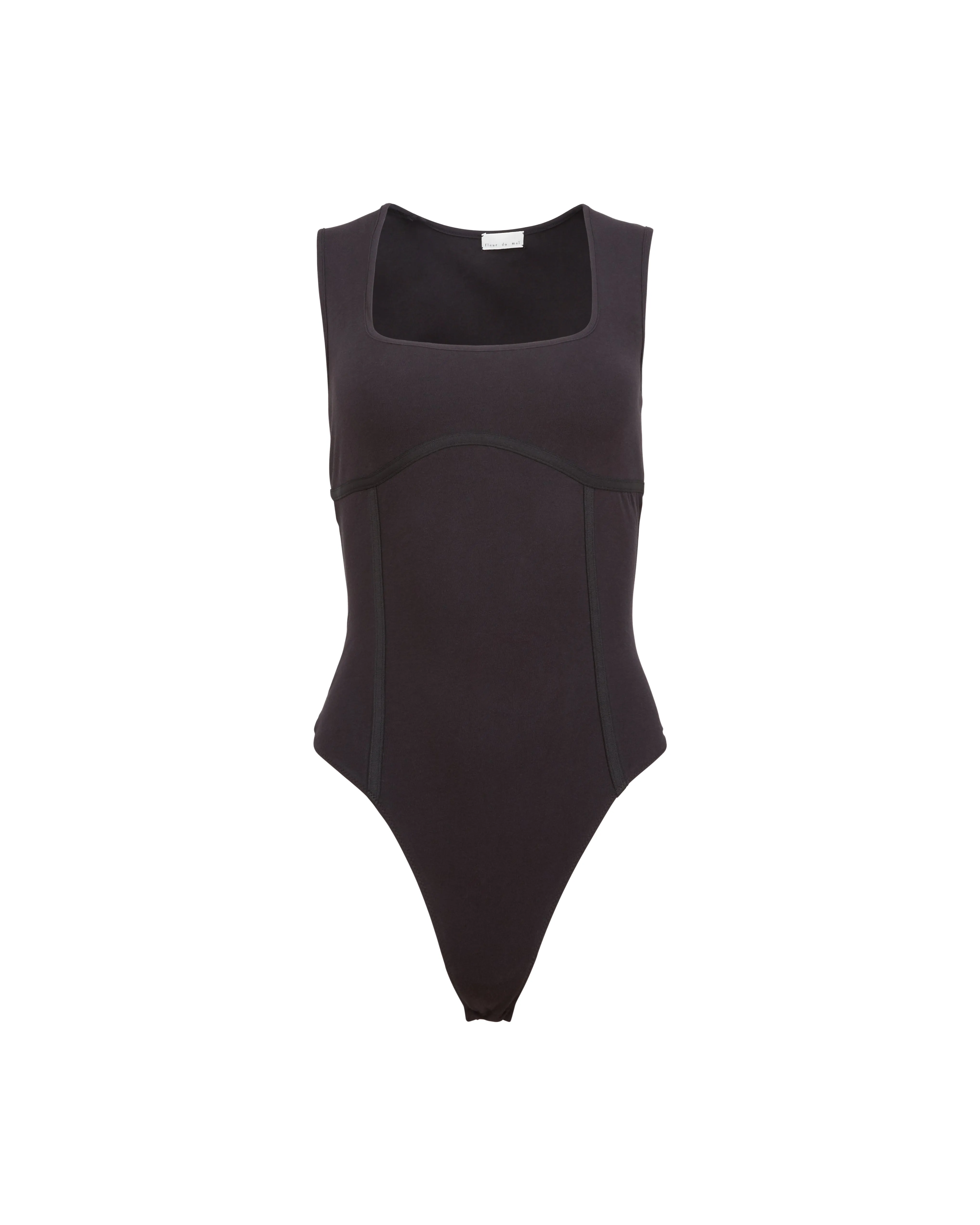 Fleur Du Mal - Organic Cotton Tank Bodysuit - Black sold by Jessie Boutique product image thumbnail 4
