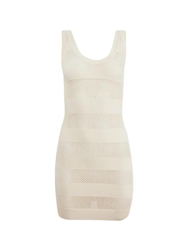 Fleur Du Mal - Simone Mini Dress - Lait De Coco made by Fleur du Mal