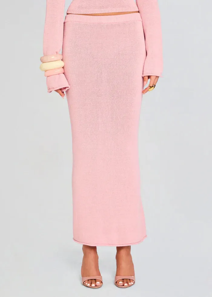 SER.O.YA - Kora Knit Maxi Skirt - Coral Blush sold by Jessie Boutique product image thumbnail 2