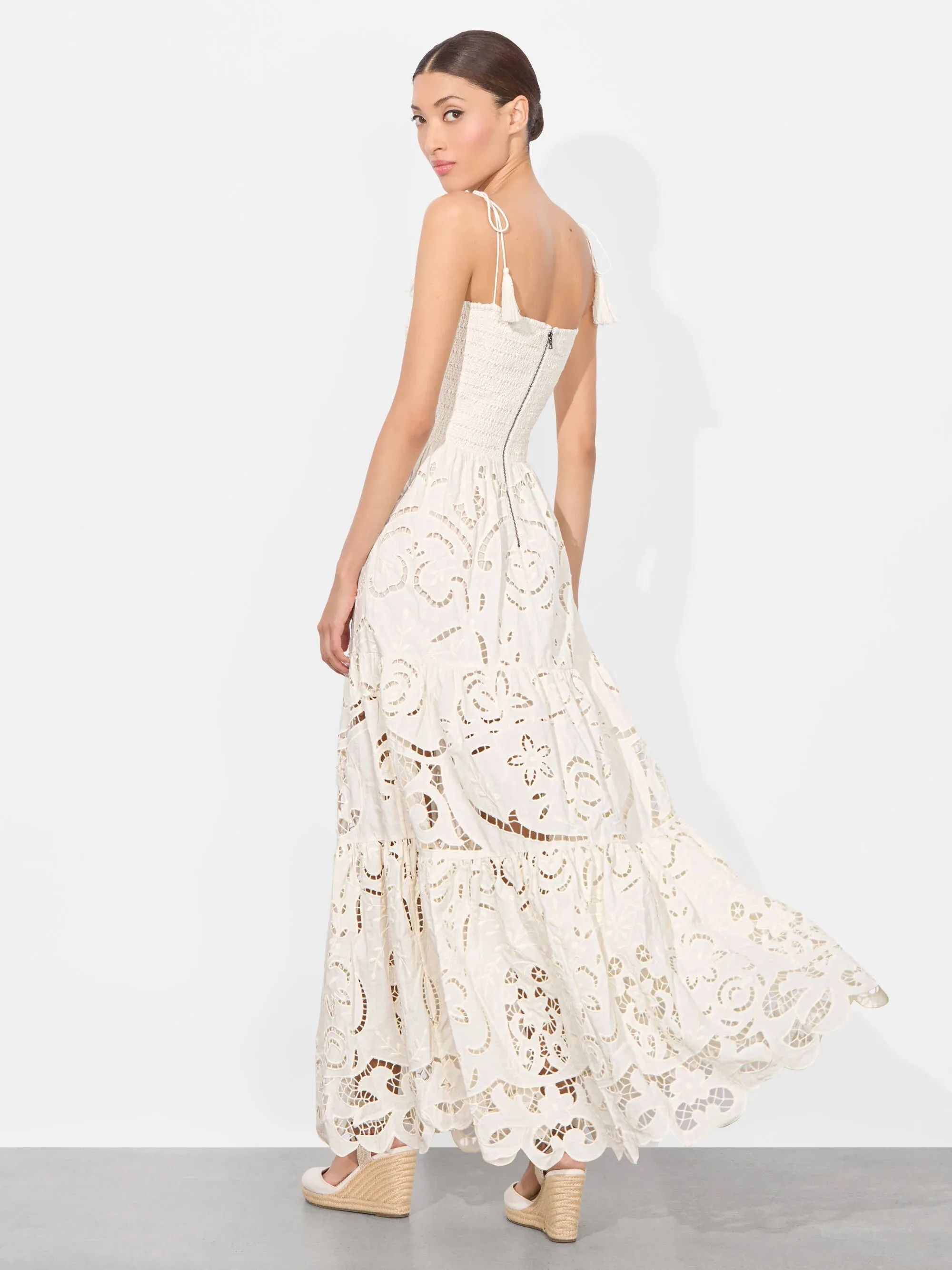 Alice + Olivia - Marna Tiered Maxi Dress - Off White sold by Jessie Boutique product image thumbnail 4