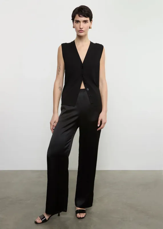 Enza Costa - Silk Knit Vest - Black sold by Jessie Boutique