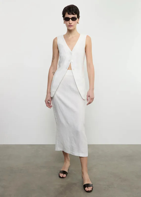 Enza Costa - Linen Tunic Vest - Undyed sold by Jessie Boutique