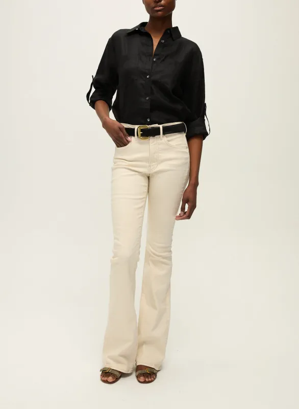 Veronica Beard - Beverly Skinny-Flare Jean - Ecru sold by Jessie Boutique