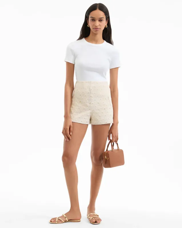 Veronica Beard - Jazmin Short - Off-White/Gold sold by Jessie Boutique