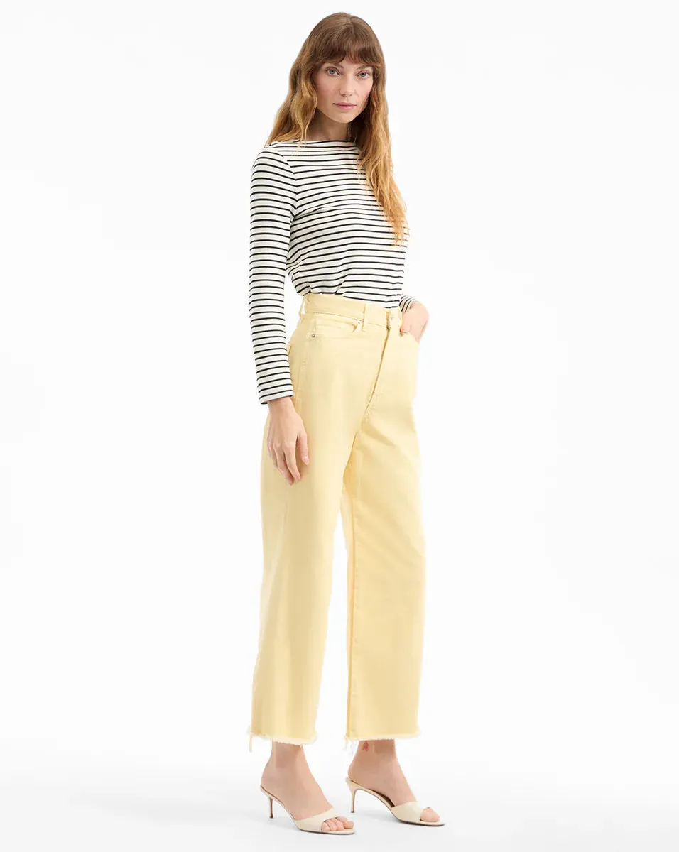 Veronica Beard - Taylor Cropped Wide-Leg Jean - Chamomile sold by Jessie Boutique product image thumbnail 4