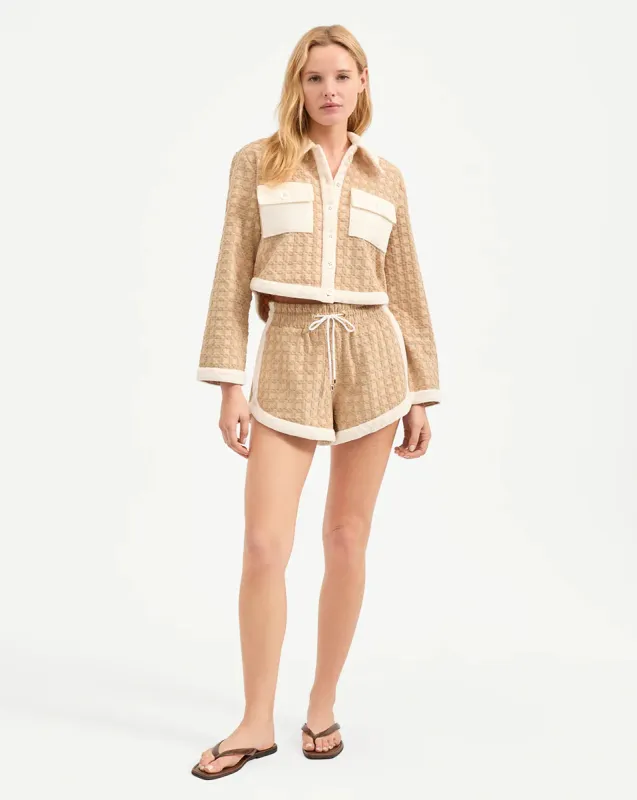 Veronica Beard - Mulberry Short - Stone Khaki sold by Jessie Boutique