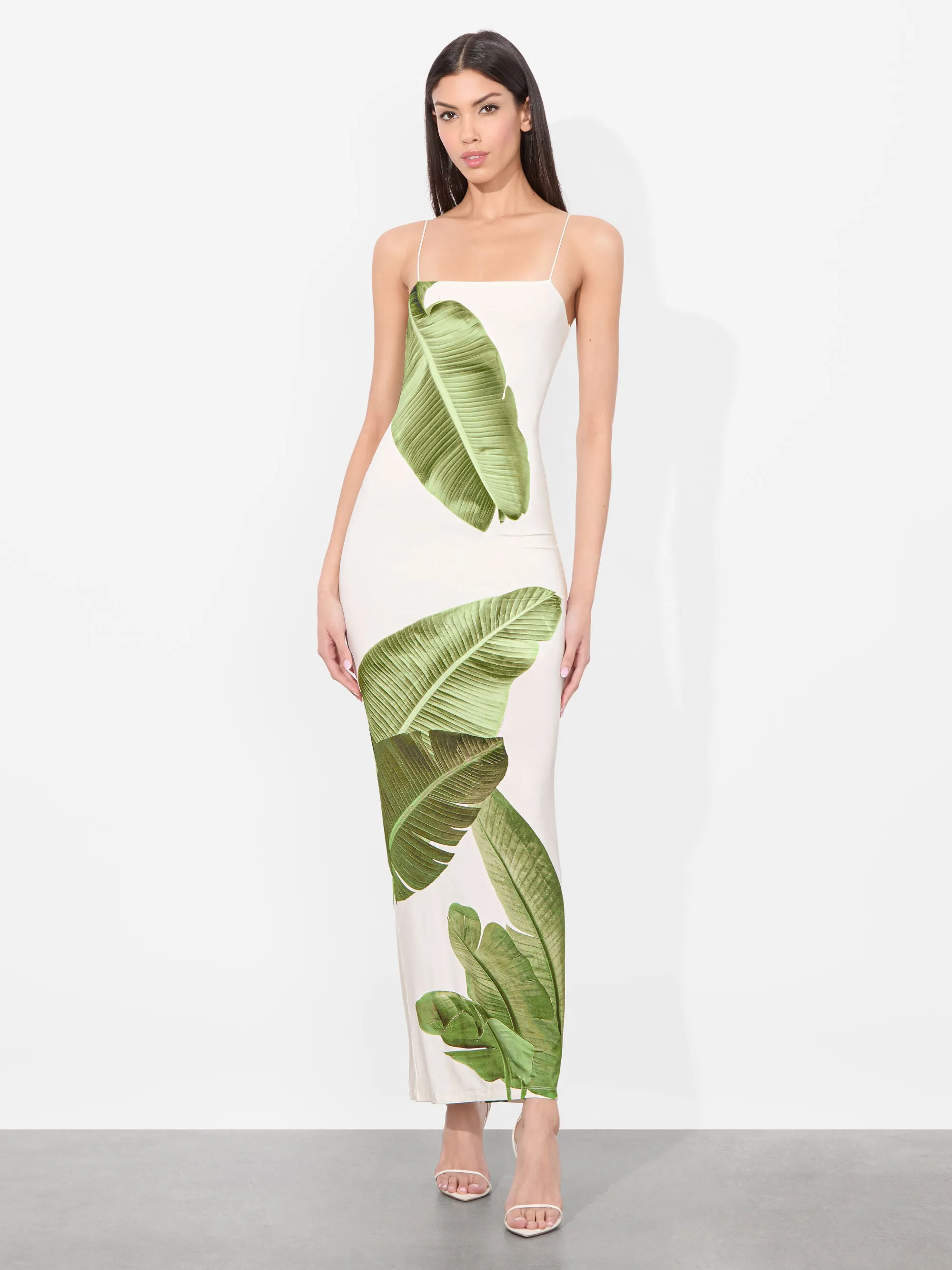 Alice + Olivia - Fifi Maxi Dress - Jungle Palm Off White sold by Jessie Boutique