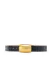 L'agence - Milou Belt - Black Croc Embossed/Gold sold by Jessie Boutique