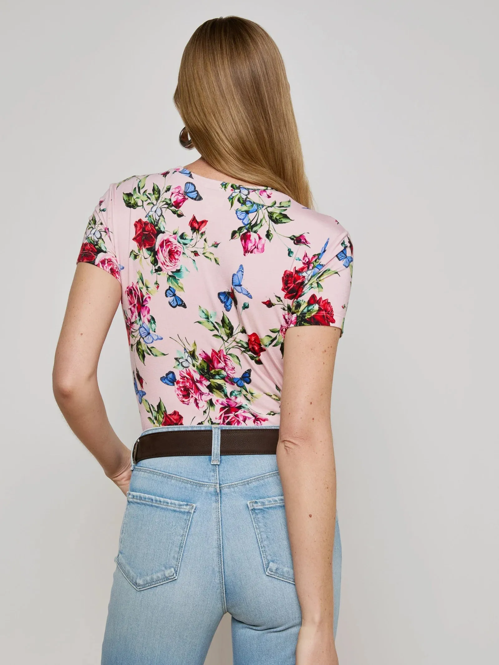 L'agence - Ressi Crew Neck - Light Pink Multi Femme Rose sold by Jessie Boutique product image thumbnail 3