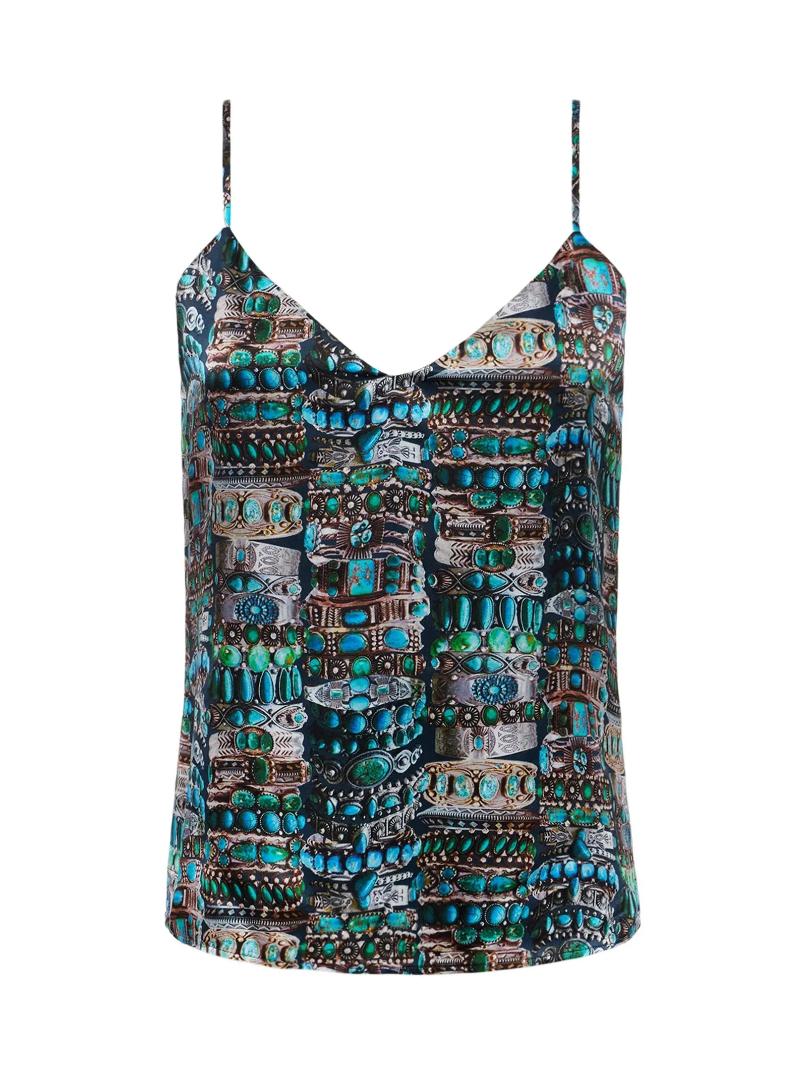 L’agence - Jane Silk Camisole - Midnight Multi Western Bracelet sold by Jessie Boutique
