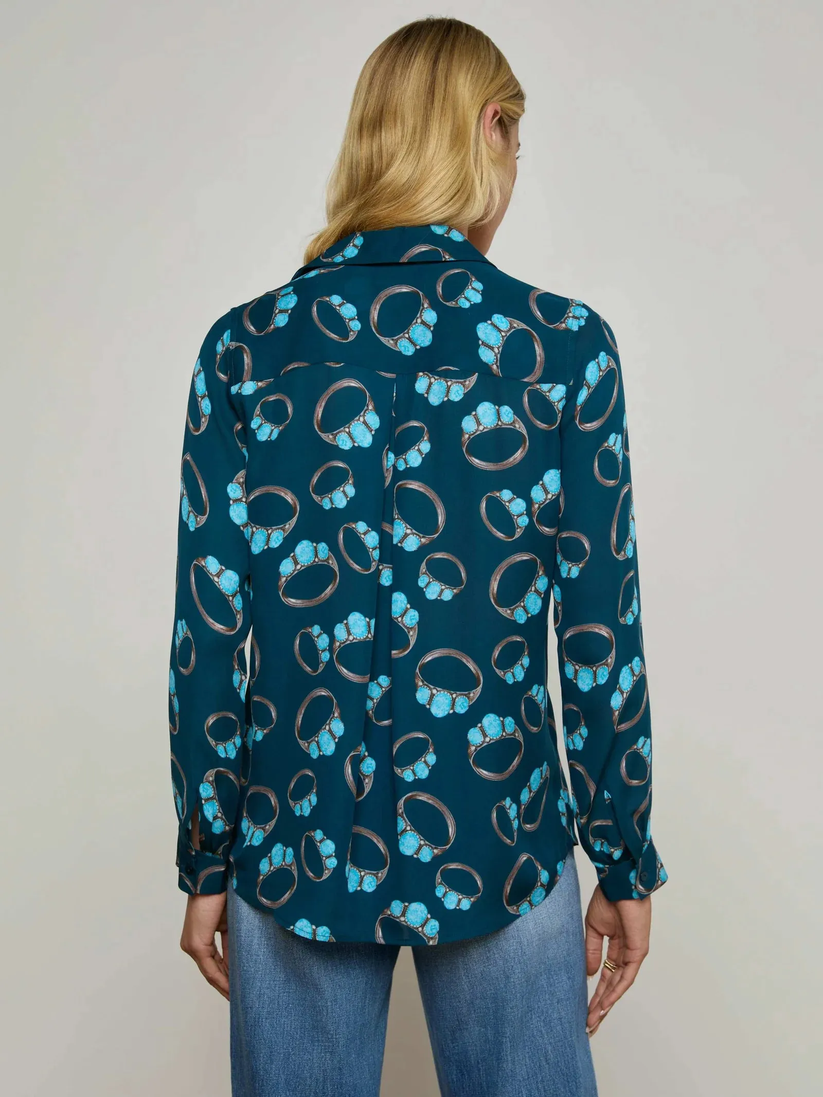 L’agence - Nina Blouse - Midnight Multi Turquoise Stone sold by Jessie Boutique product image thumbnail 3