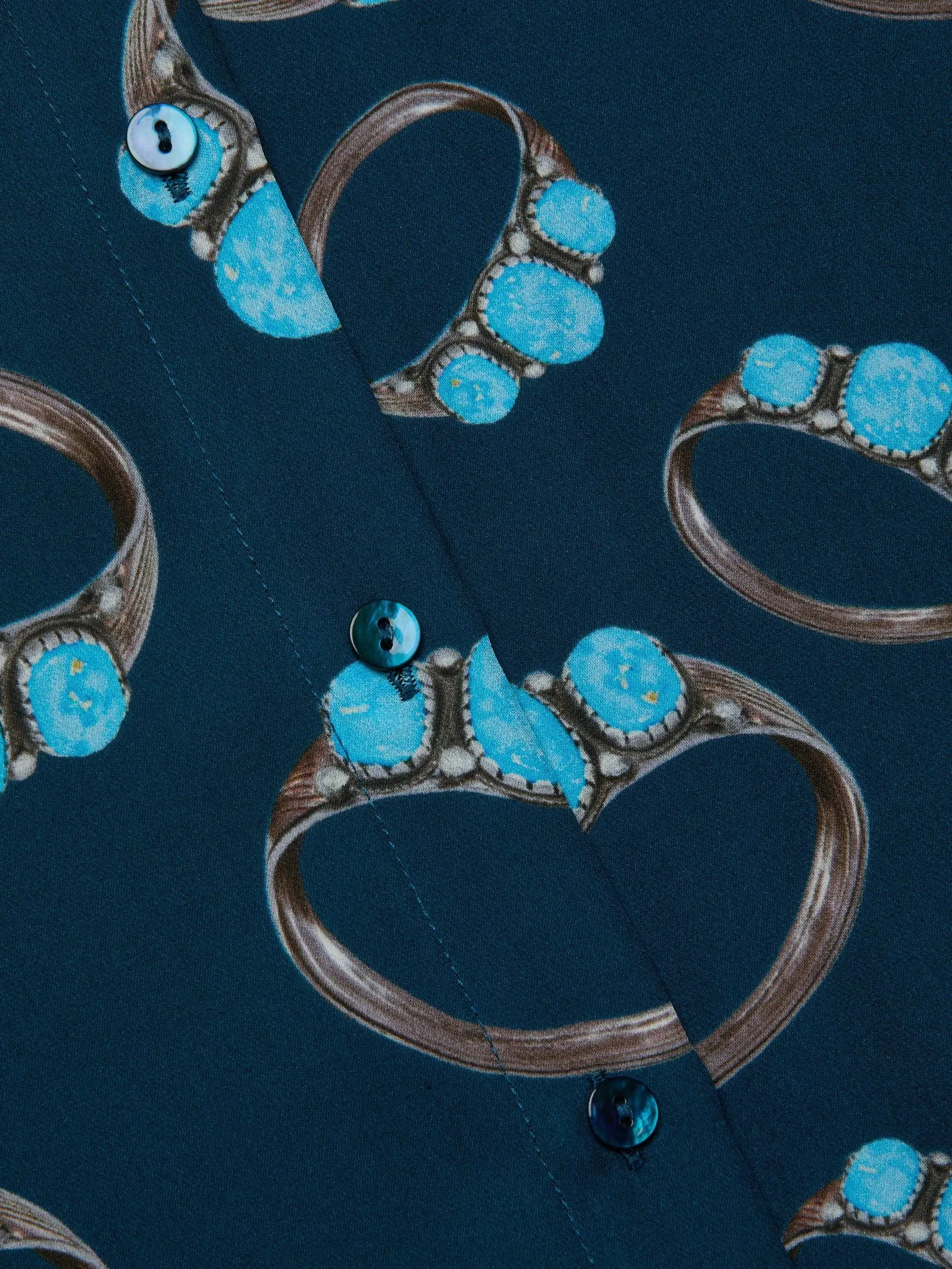 L’agence - Nina Blouse - Midnight Multi Turquoise Stone sold by Jessie Boutique product image thumbnail 4