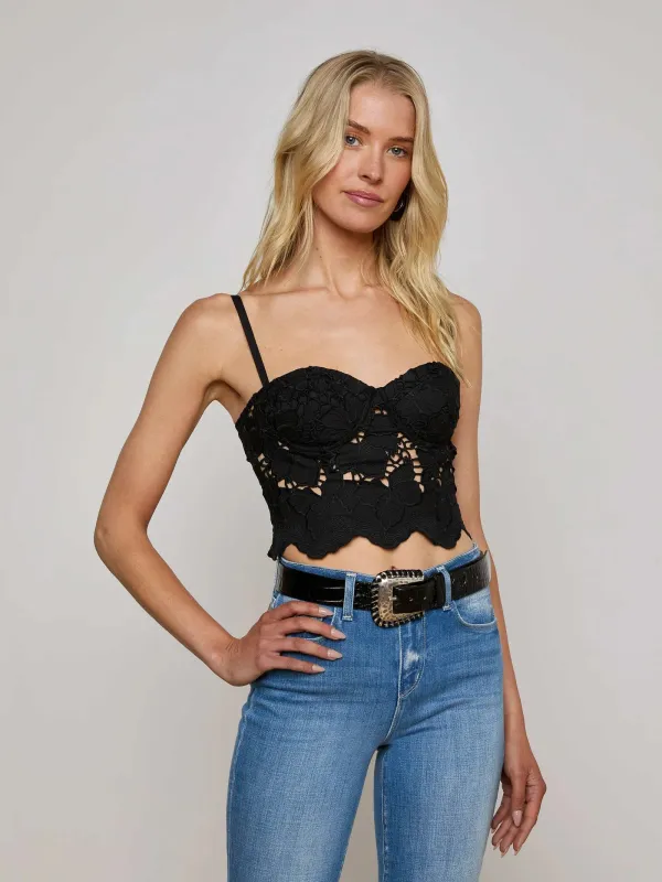 L'agence - Sonya Lace Bustier - Black sold by Jessie Boutique