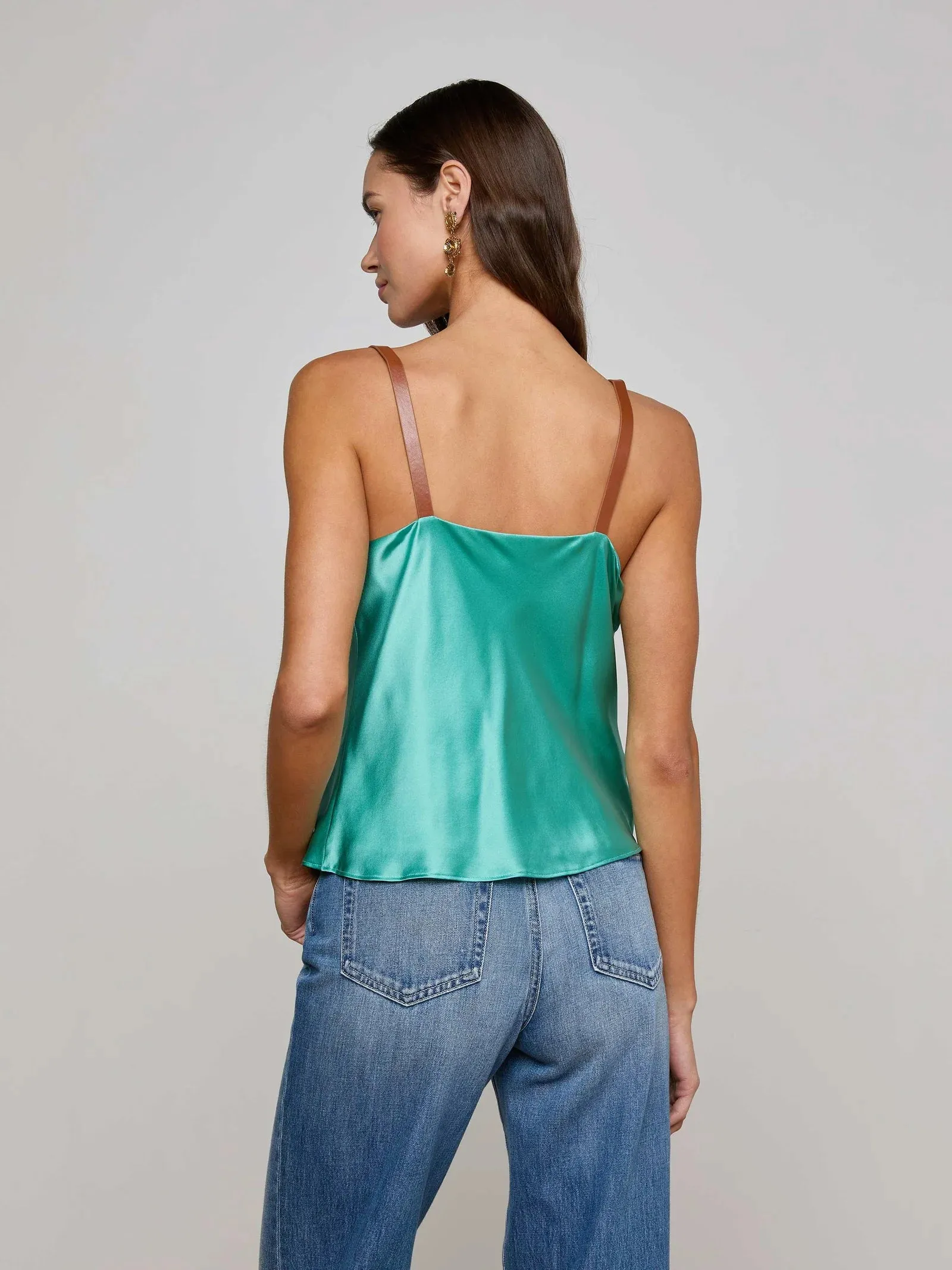 L'agence - Lux Silk Buckle-Strap Camisole - Sage Lagoon sold by Jessie Boutique product image thumbnail 3