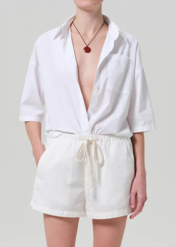 Citizens of Humanity - Frances Cropped Cape Button Up - Optic White made by Citizens Of Humanity