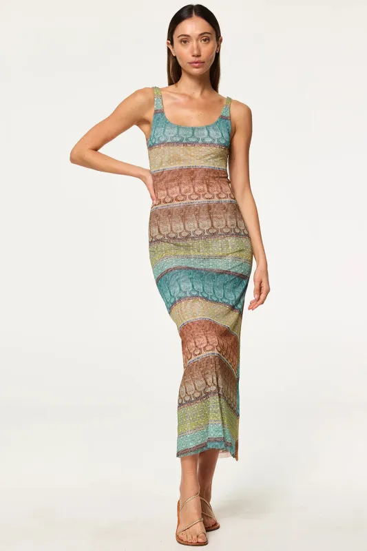 Misa - Khloe Dress - Paisley Ombre Chiffon sold by Jessie Boutique