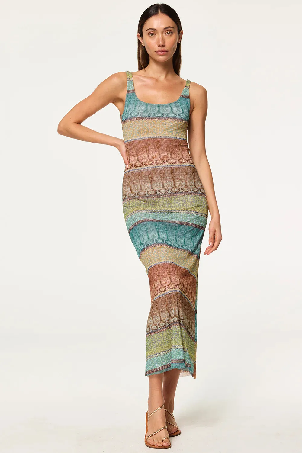 Misa - Khloe Dress - Paisley Ombre Chiffon sold by Jessie Boutique