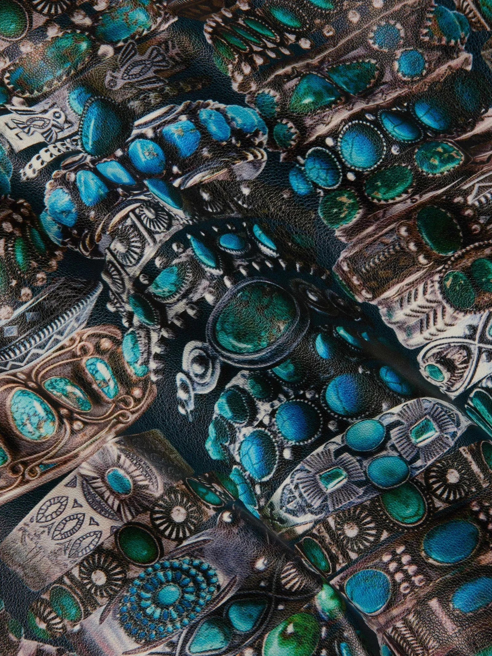 L’agence - Livia Vegan Leather Mini Skirt - Midnight Multi Western Bracelet sold by Jessie Boutique product image thumbnail 4