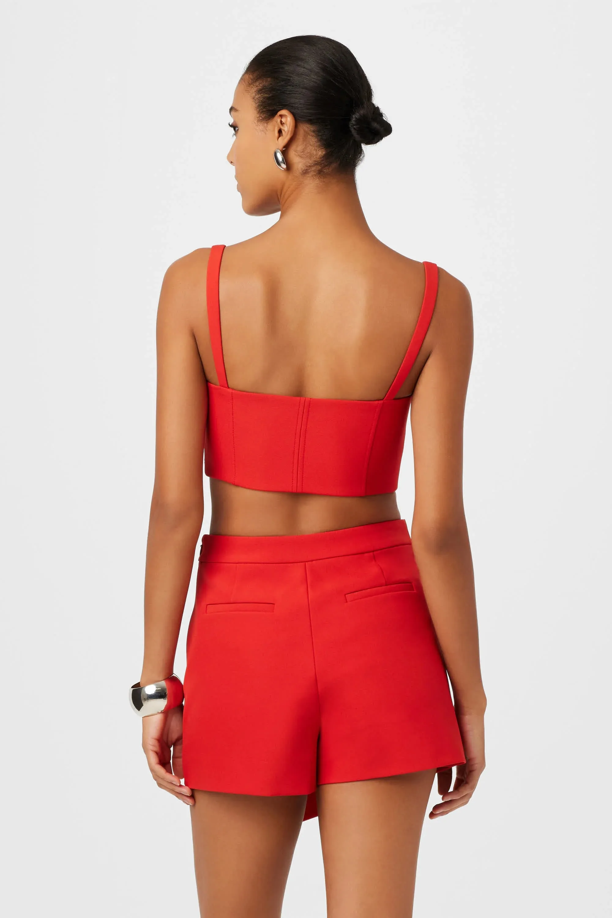 Toccin - Rhea Corset Cropped Tank - Poppy sold by Jessie Boutique product image thumbnail 3
