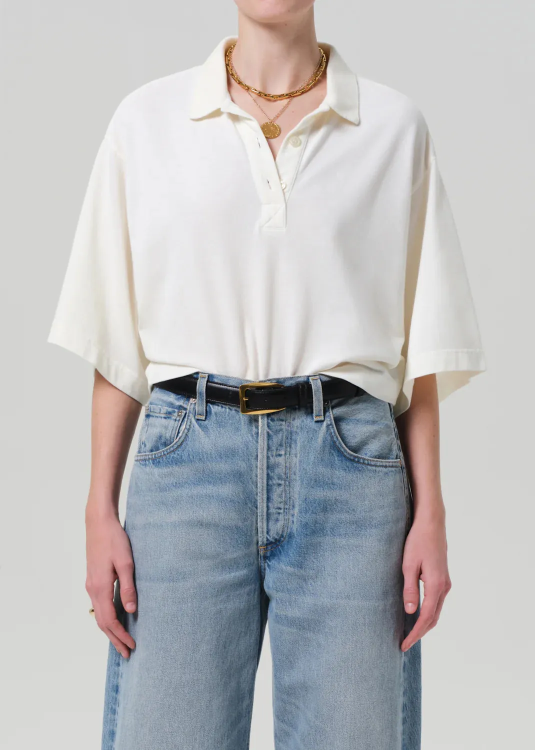 Citizens of Humanity - Lowen Polo Shirt - Pashmina sold by Jessie Boutique