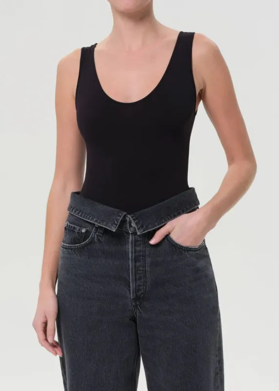 Agolde - Tora Tank Bodysuit - Black sold by Jessie Boutique