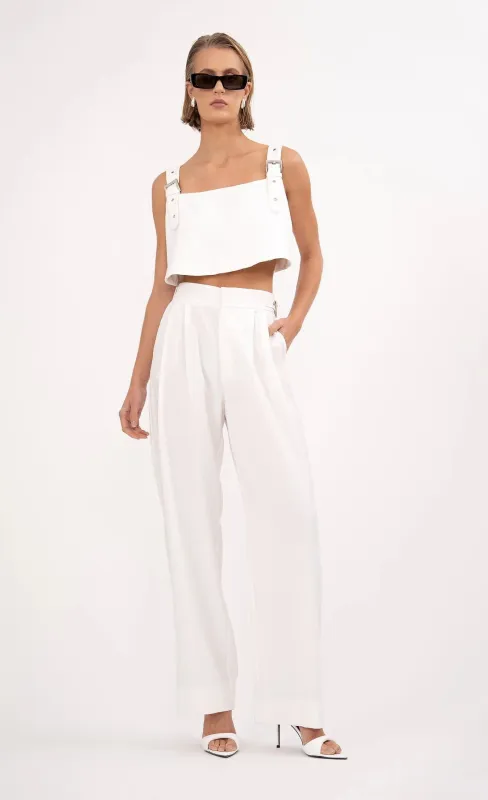 Nonchalant - Cruz Crop - Ivory sold by Jessie Boutique
