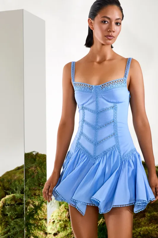 Charo Ruiz - Lira Short Dress - Blue sold by Jessie Boutique