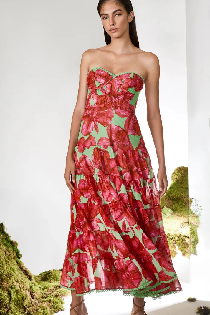 Charo Ruiz - Long Dress Ambar - Green Blossom sold by Jessie Boutique product image thumbnail 3