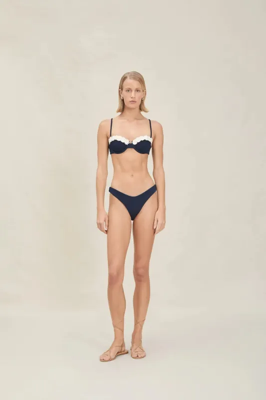 Devon Windsor - Georgie Top - Navy Palm sold by Jessie Boutique