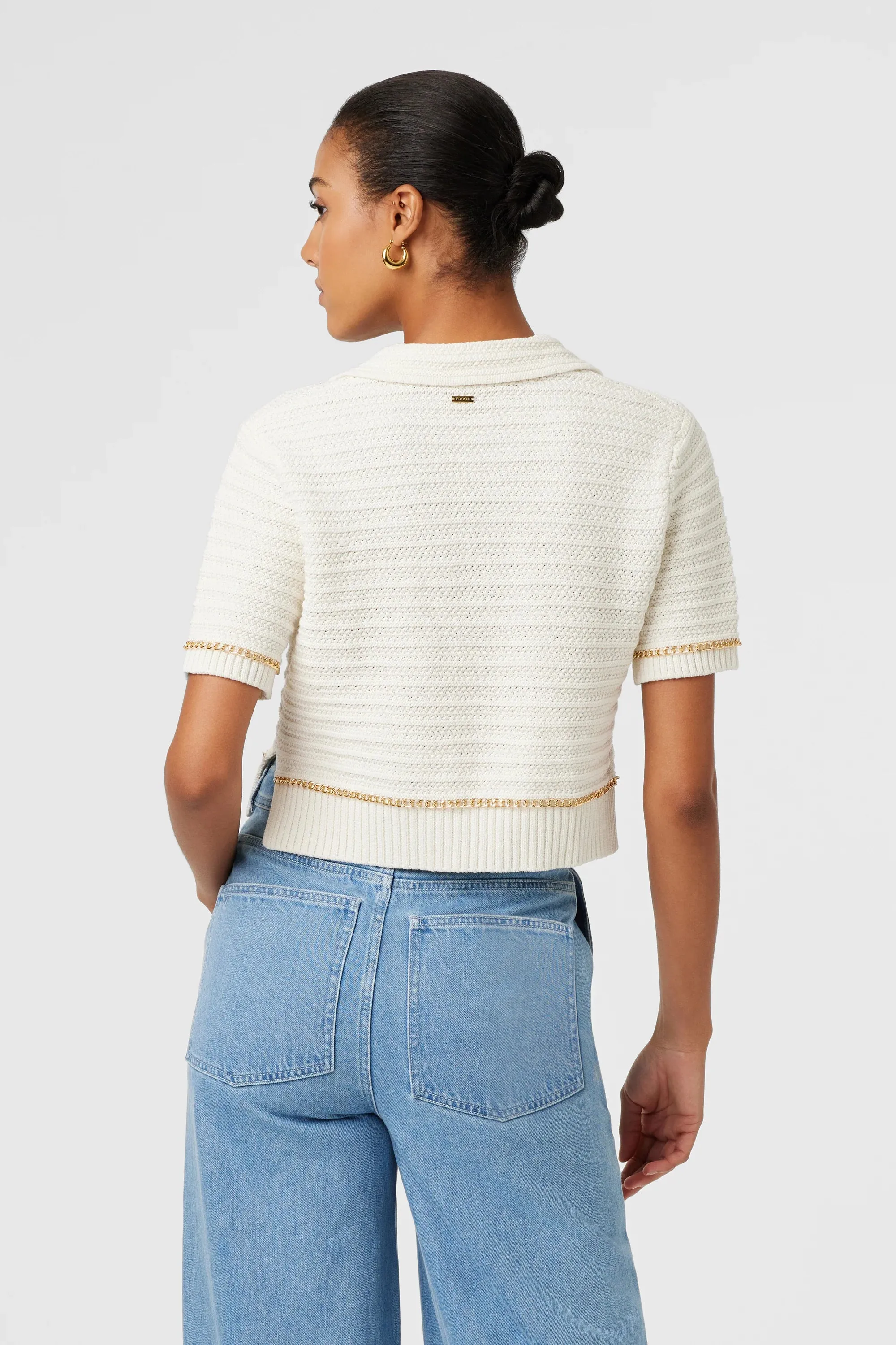 Toccin - Essie Fine Knit Polo Tee - Optic sold by Jessie Boutique product image thumbnail 2