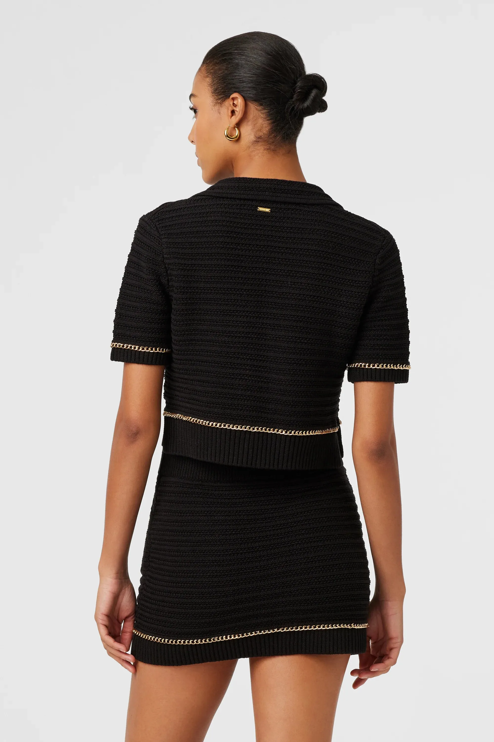 Toccin - Essie Fine Knit Polo Tee - Jet sold by Jessie Boutique product image thumbnail 2