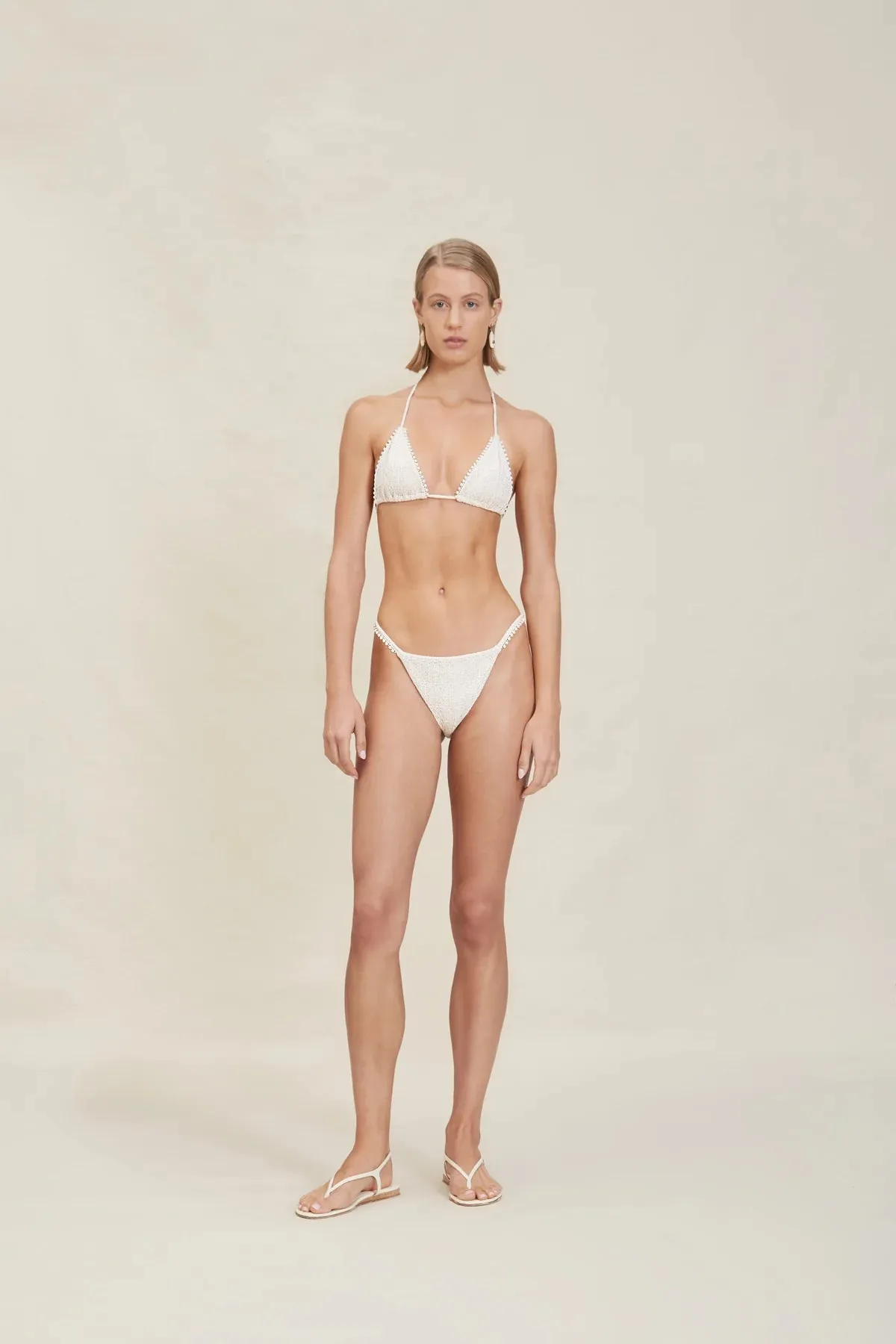 Devon Windsor - Diane Bottom - Cream Tweed sold by Jessie Boutique