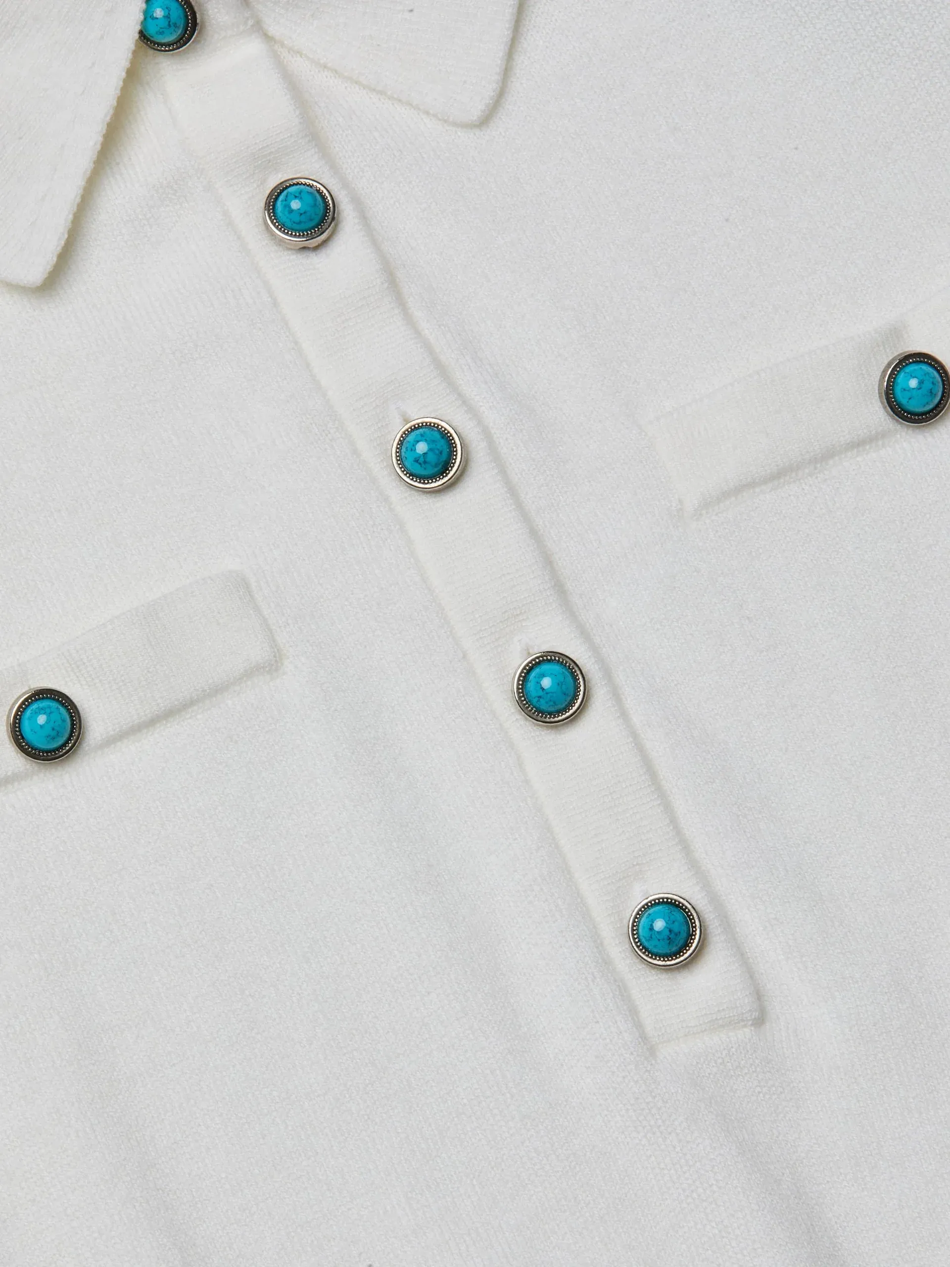 L'agence - Masaki Sweater - White/Turquoise sold by Jessie Boutique product image thumbnail 4