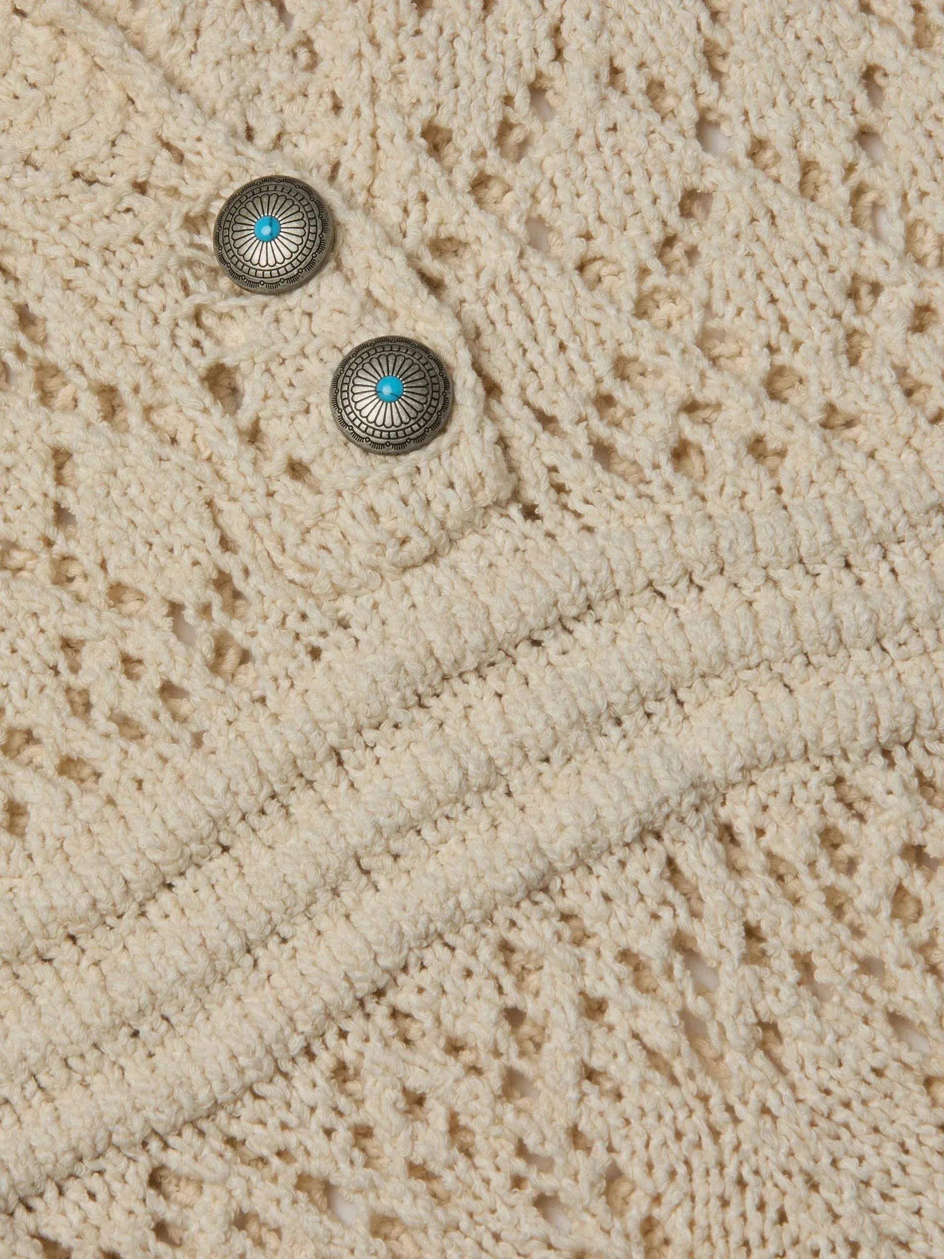 L'agence - Dovie Pointelle Knit Dress - Ivory/Turquoise Button sold by Jessie Boutique product image thumbnail 4