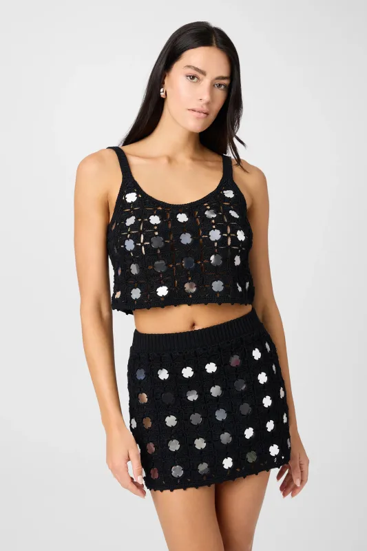 Toccin - Bristol Crochet Mirror Tank - Jet made by Toccin