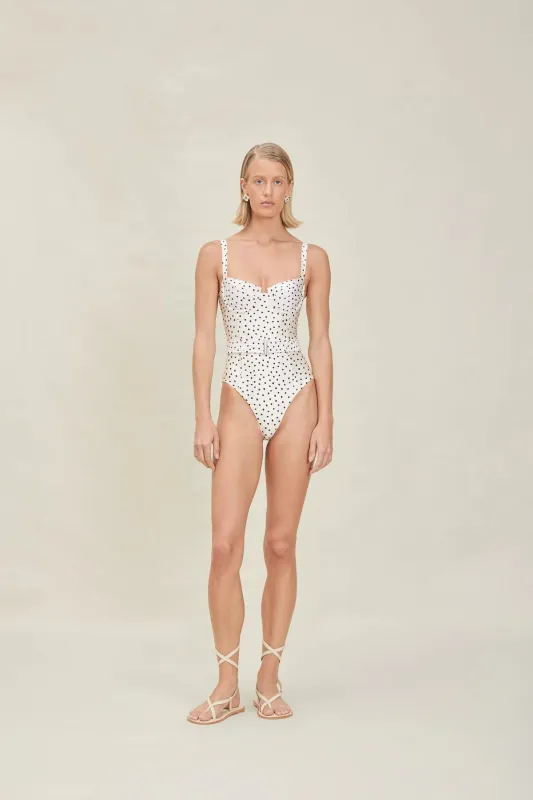 Devon Windsor - Freya Full-Piece - Ivory Domino sold by Jessie Boutique