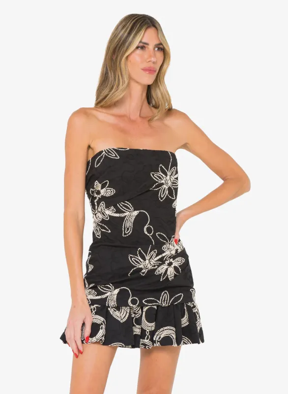 JBQ - Quincie Dress - Black/Natural Floral made by Jessie Boutique