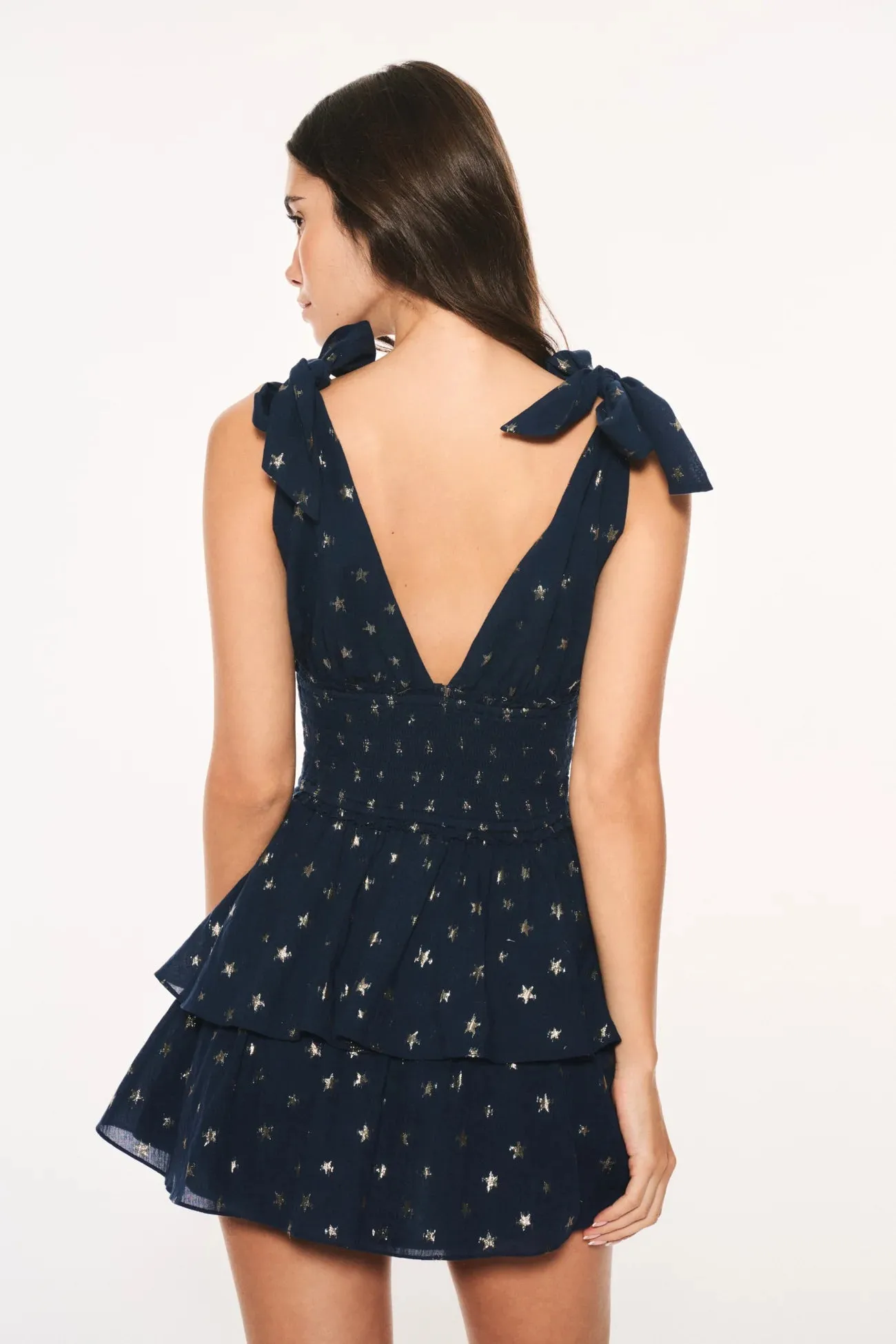 Loveshackfancy - Soira Celestial Cotton Mini Dress - Celestial Navy sold by Jessie Boutique product image thumbnail 3