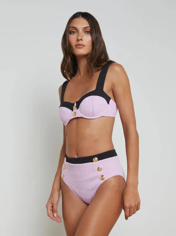 L'agence - Vanessa High Waist Bikini Bottom - Light Violet made by L'AGENCE