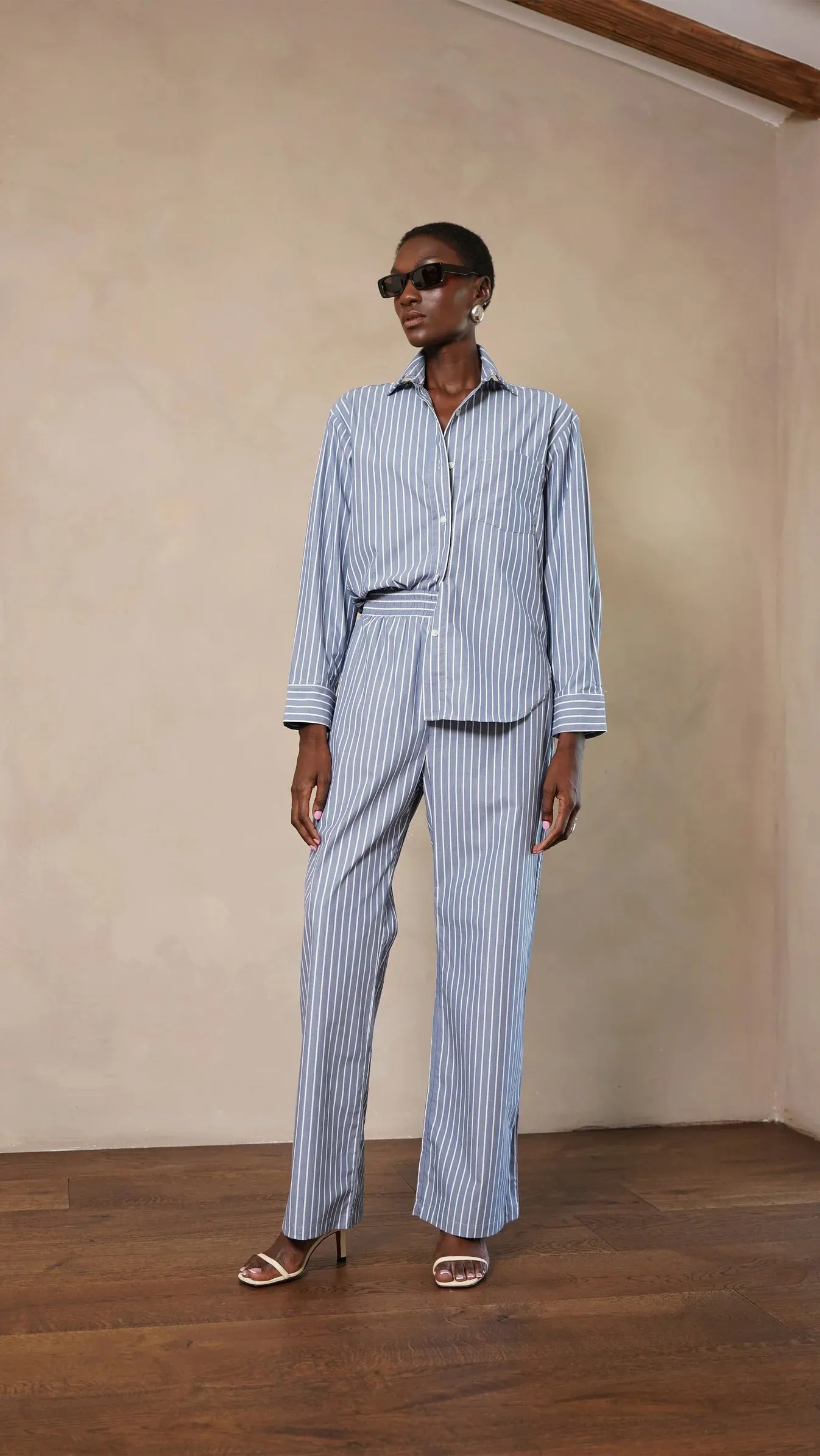 Parentezi - Amelia Shirt - Blue Stripe sold by Jessie Boutique