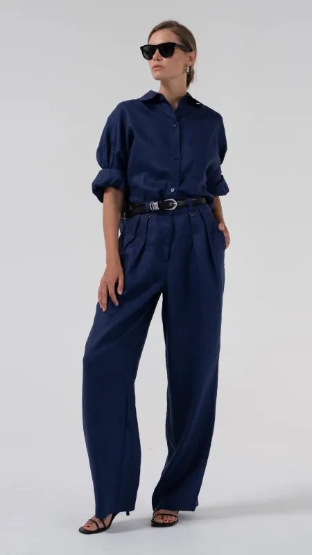 Parentezi - Letty Shirt - Denim sold by Jessie Boutique