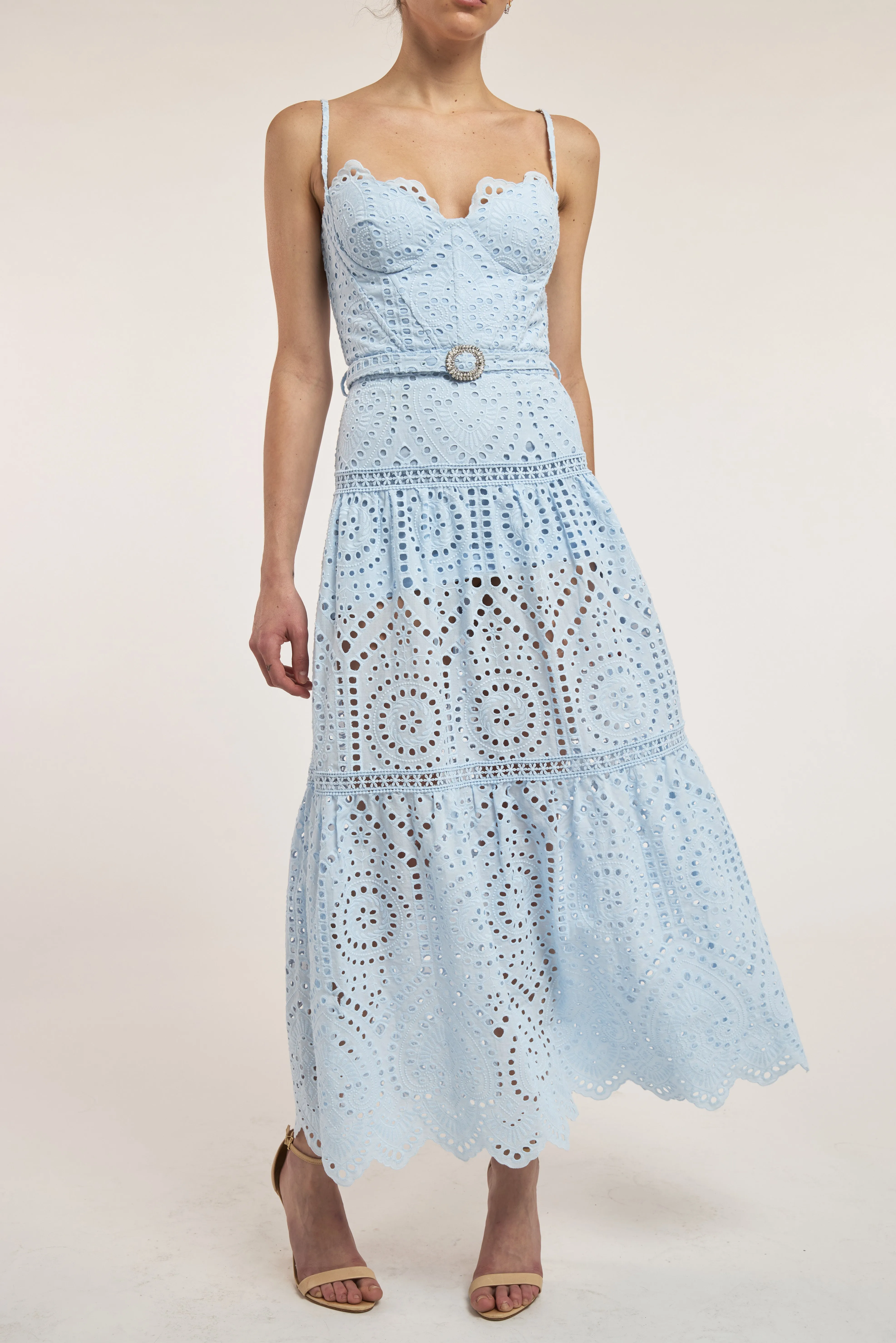 Generation Love - Zuria Cotton Eyelet Maxi Dress - Opal sold by Jessie Boutique product image thumbnail 2