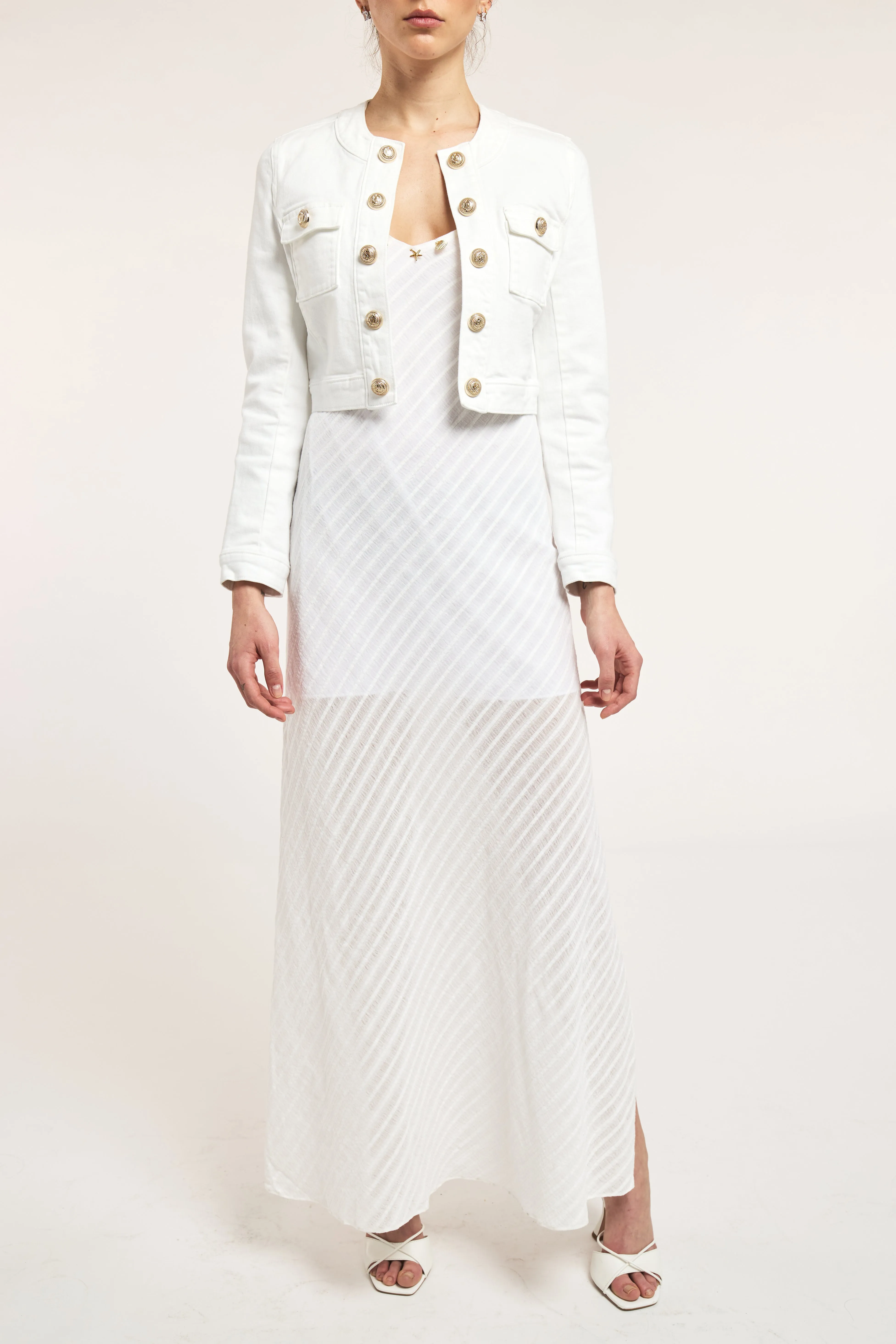 Generation Love - Valentina Denim Jacket - White sold by Jessie Boutique product image thumbnail 4