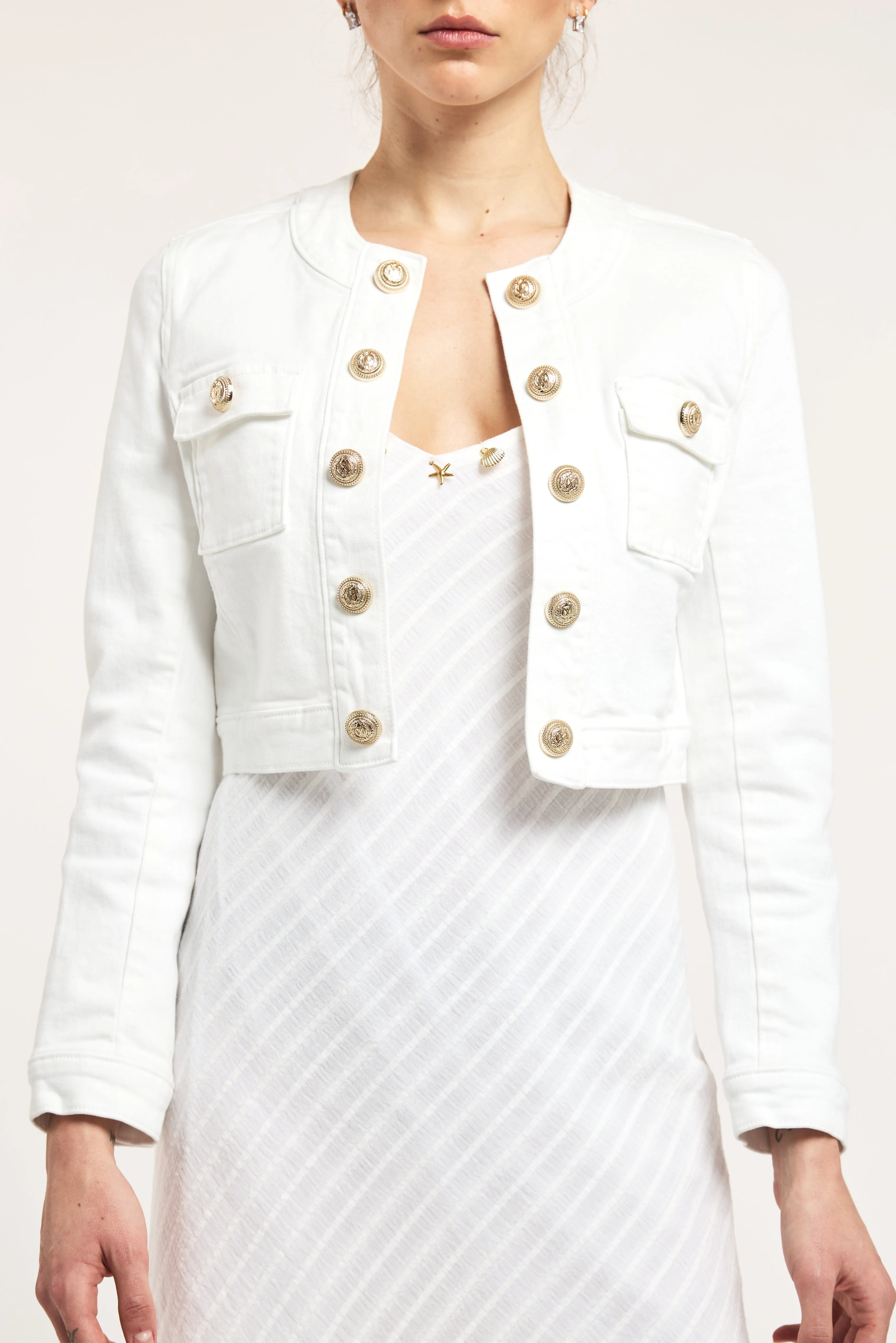 Generation Love - Valentina Denim Jacket - White sold by Jessie Boutique product image thumbnail 2