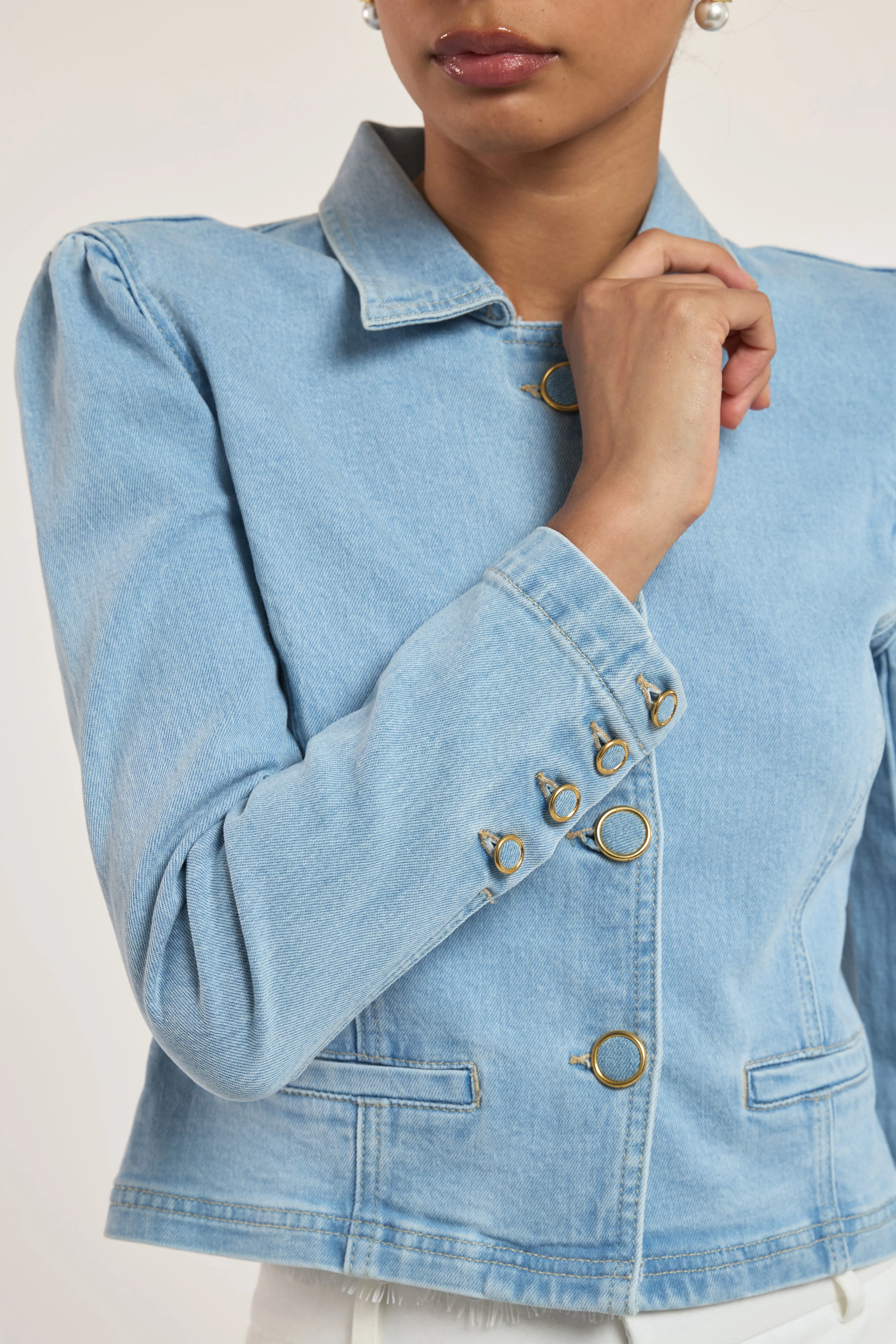 Generation Love - Lombardi Denim Blazer - Sky Blue sold by Jessie Boutique product image thumbnail 3