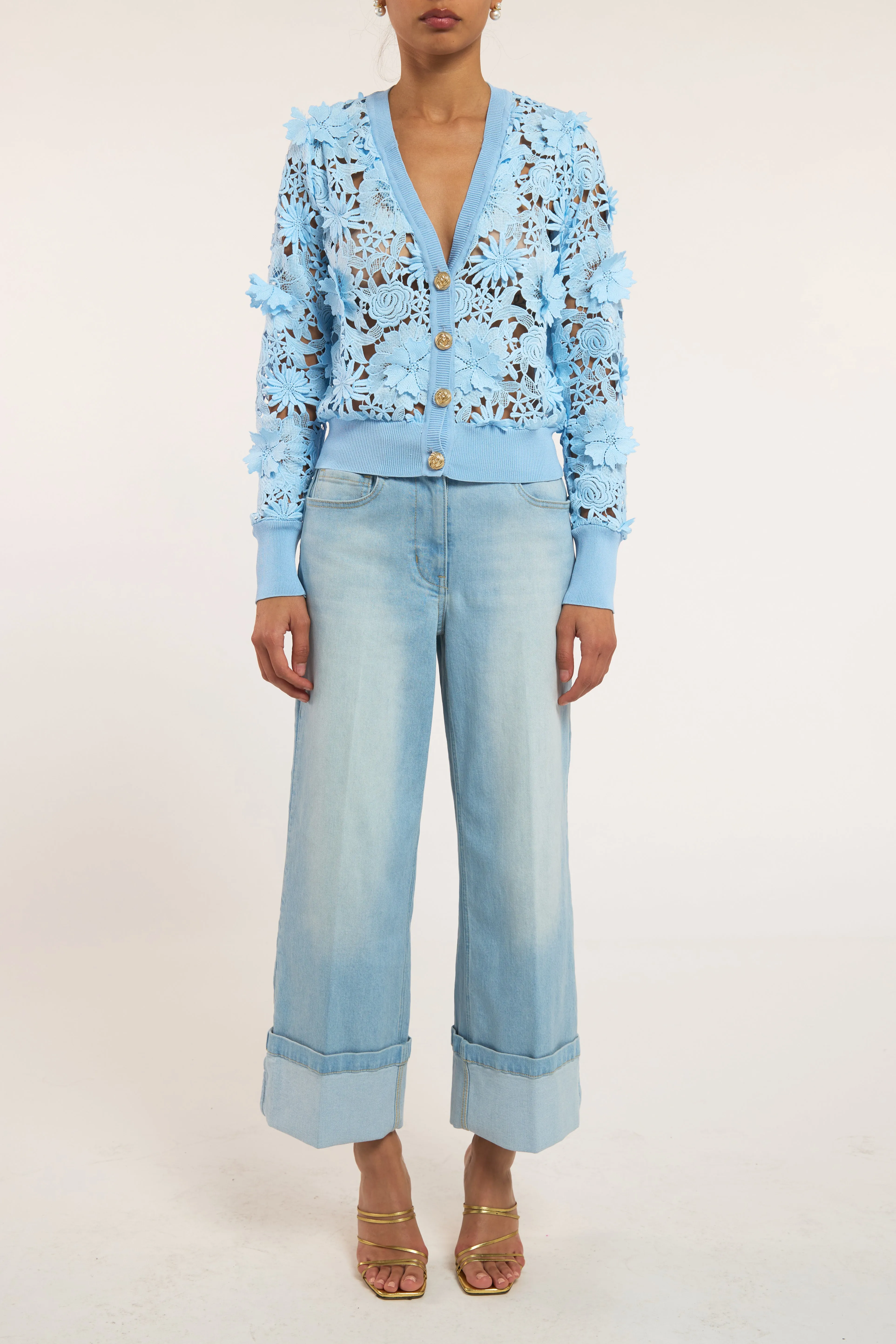 Generation Love - Harlow Lace Cardigan - Blue Breeze sold by Jessie Boutique product image thumbnail 4