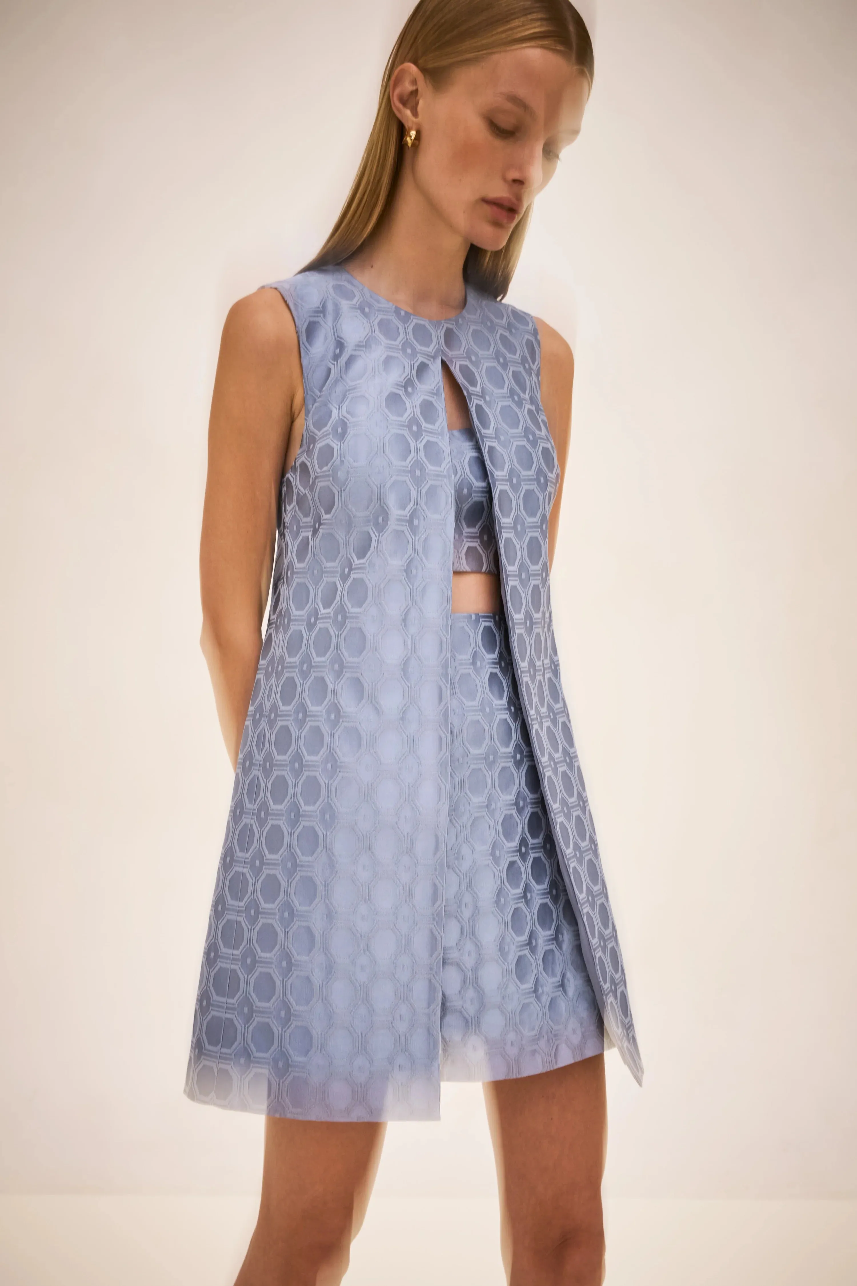 Alexis - Asha Dress - Blue Jacquard sold by Jessie Boutique product image thumbnail 3