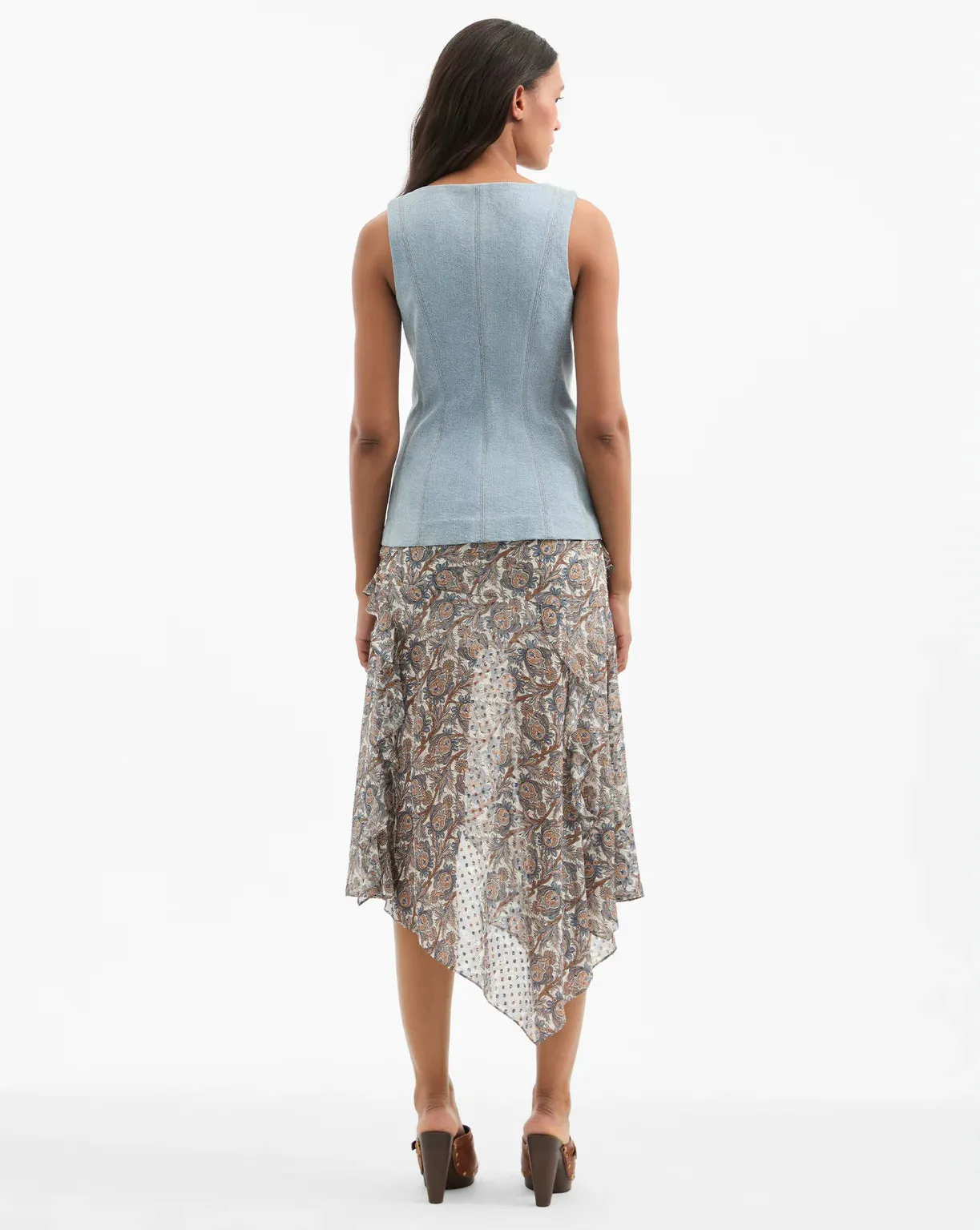 Veronica Beard - Avalina Button-Up Vest - Blue Mirage sold by Jessie Boutique product image thumbnail 4