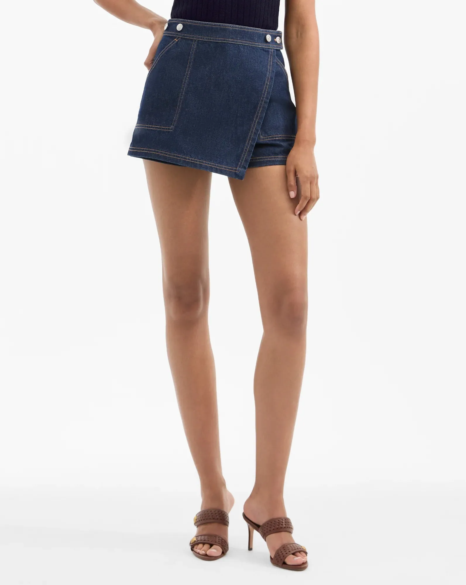 Veronica Beard - Winslet Denim Skort - Indigo Rinse sold by Jessie Boutique product image thumbnail 2