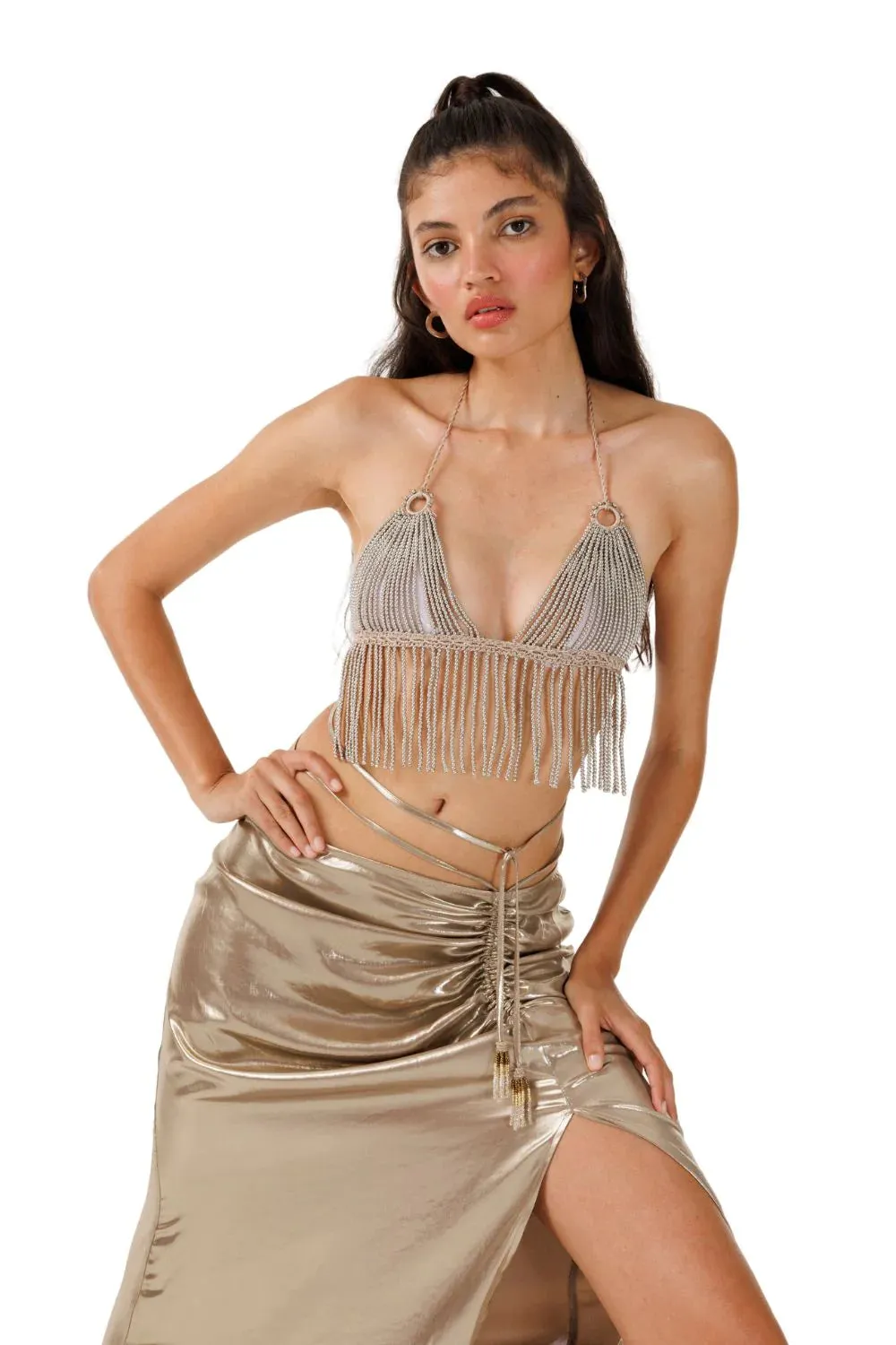 My Beachy Side - Sorbet Hand Crochet Top - Bronze Shimmer sold by Jessie Boutique product image thumbnail 3